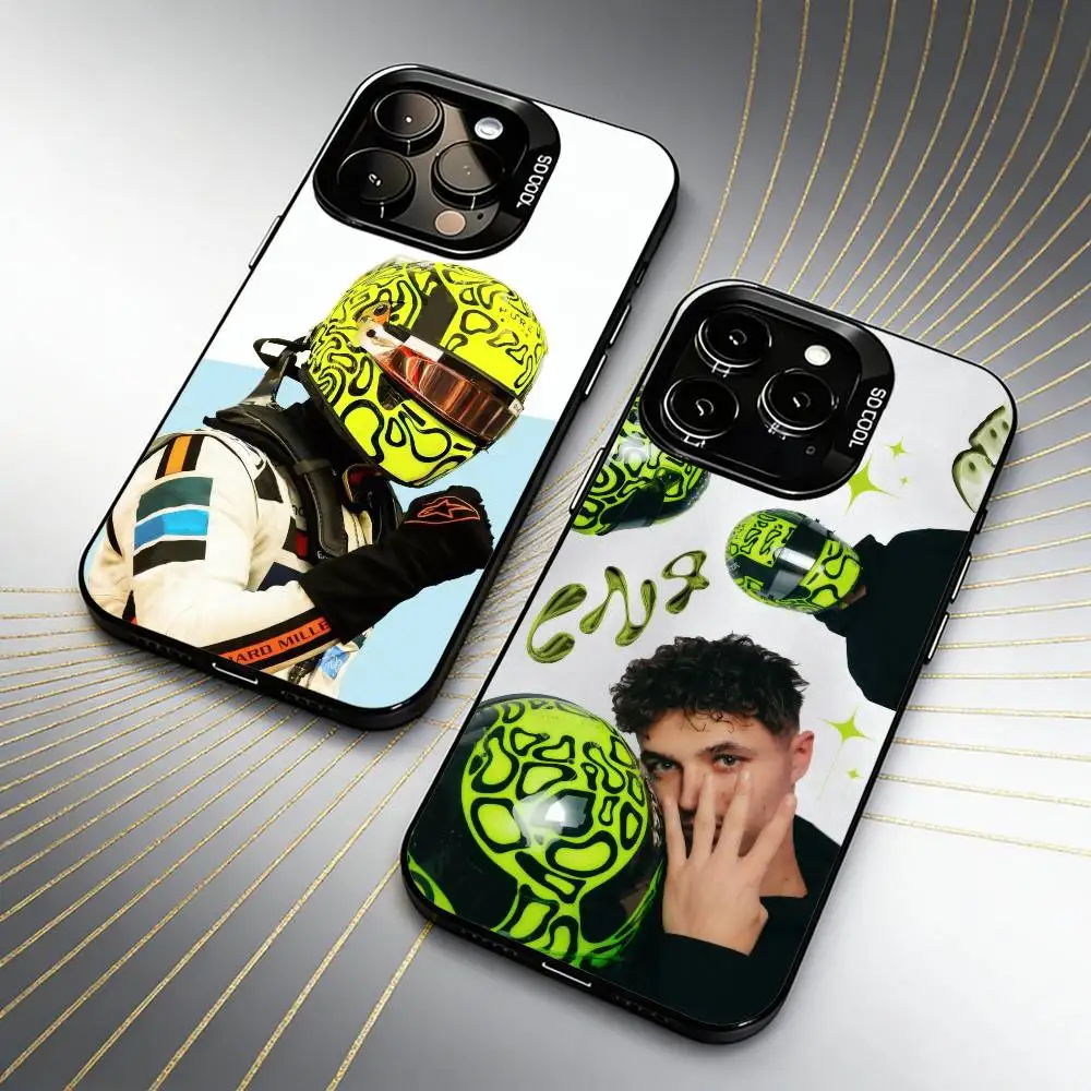 

No-4 Lando NorriS F-F-1-1 Phone Case For iPhone 16 17 15 14 12 13 Pro Max Black Candy Matte Shockproof Cover