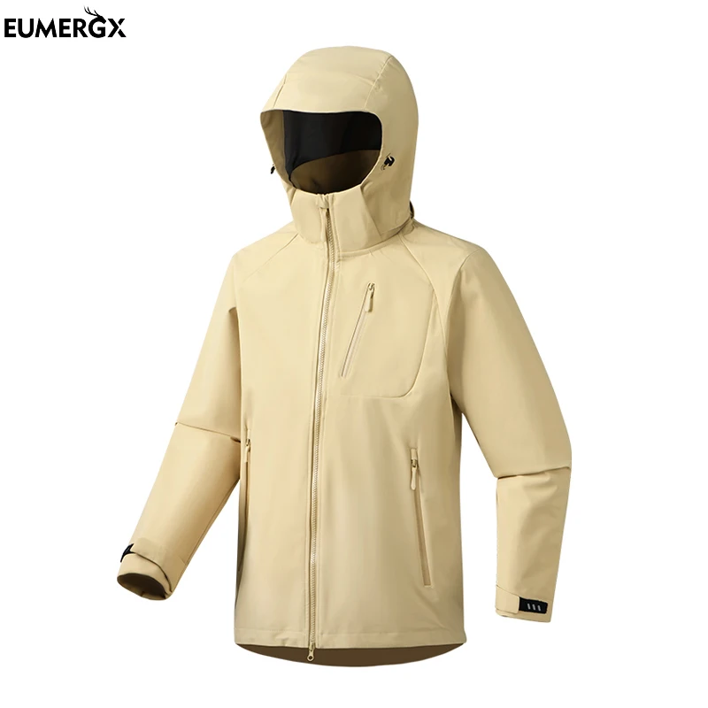 

EUMERGX Unisex Waterproof Windbreaker Outdoor Sport Windproof Rain Coat Men Women Hiking Climbing Trekking Single-Layer Jacket