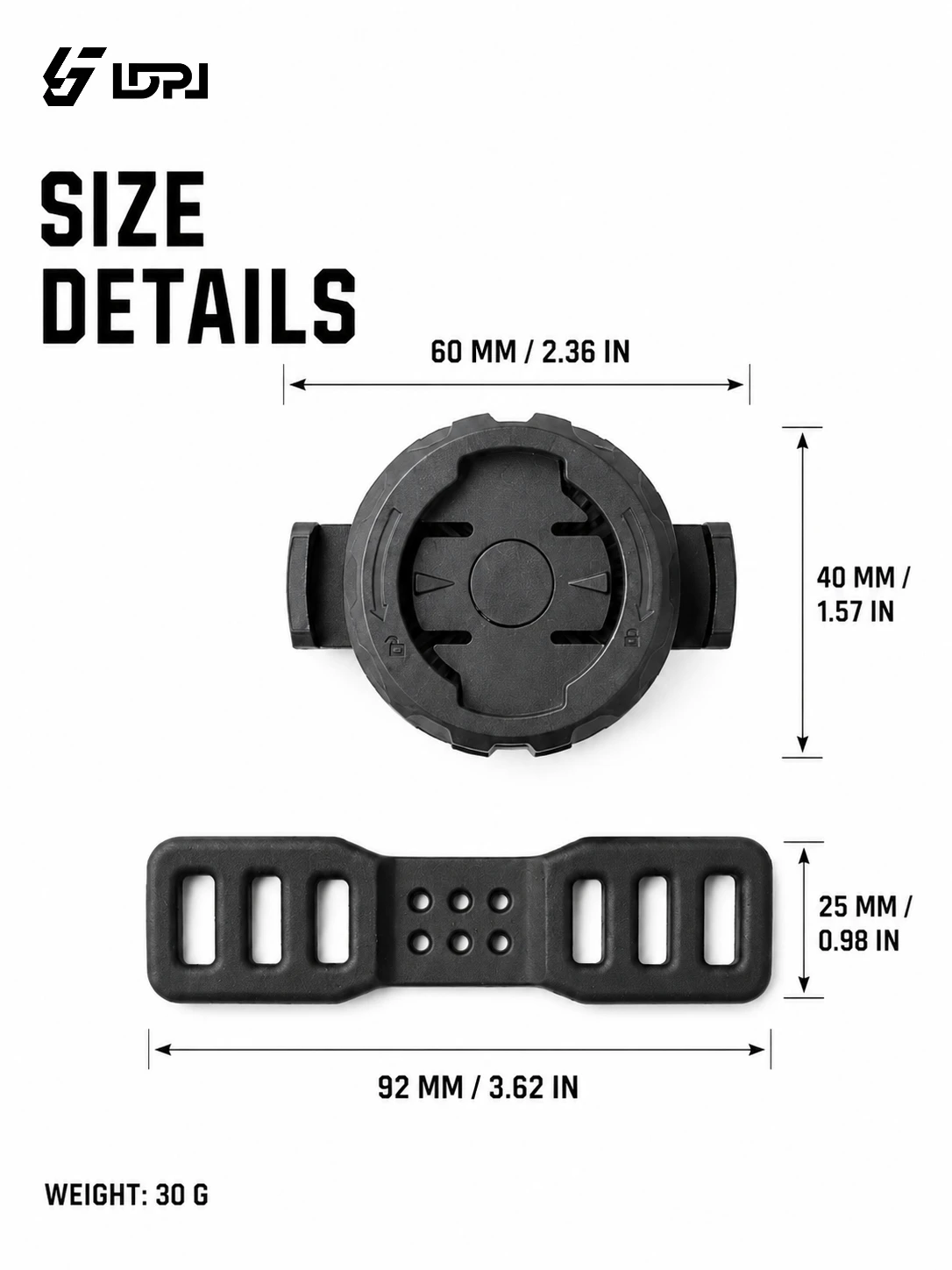 LDPJ Garmin Fahrrad-Lenkercomputerhalterung 360° ° Drehbarer Fahrradcomputer-Halter Schnellverschluss MTB Stoppuhr-Ständer – Detail 2