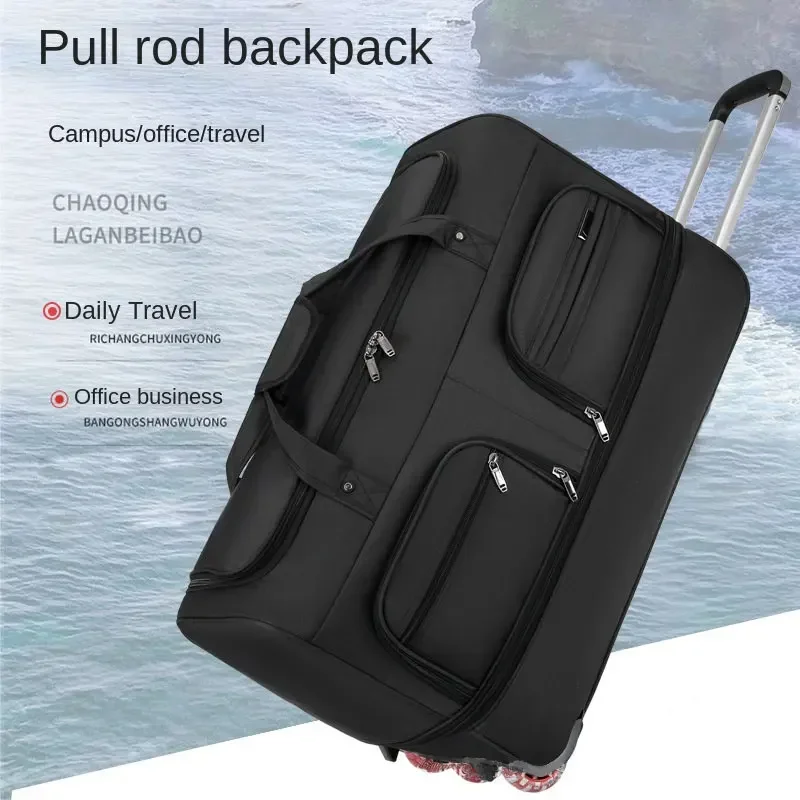 Trolley Bags Expandable Oxford Cloth Short Trip Luggage Travel Bag Large Capacity Business Boarding Cabin Suitcase on Wheels