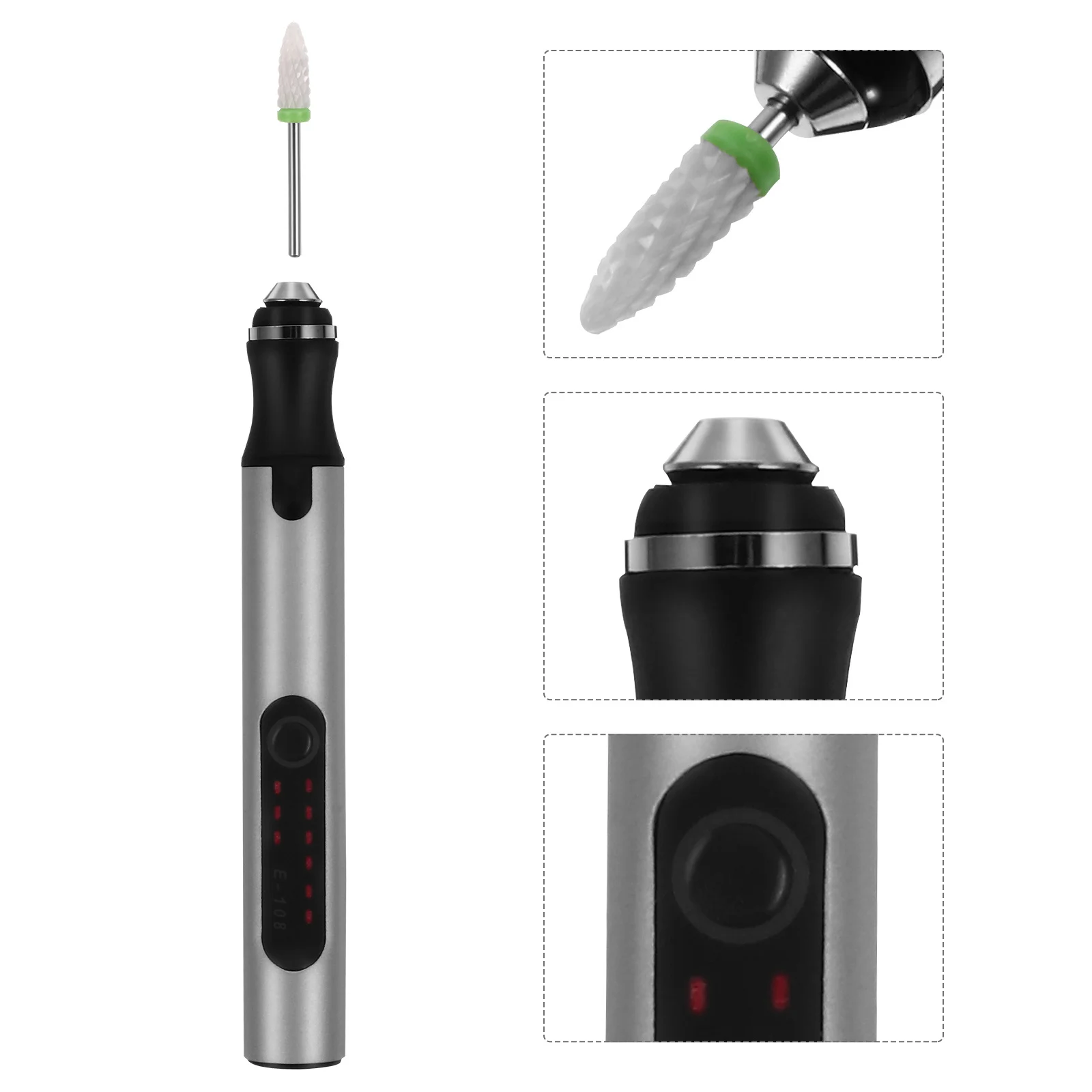 

Charging Nail Polisher 3-Speed Engraving Pen For Glass Metal Stone Wood Carving Diy Grinding Diy Carve Pen Tool