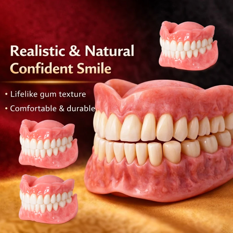 Kit de Cubiertas Dentales Temporales Ajustables para Hombres y Mujeres, Cubiertas Cosméticas de Dientes Falsos de Aspecto Natural, Solución Instantánea para Mejorar el Sonrisa, Cubierta Dental Removible de Ajuste Cómodo, Accesorio Dental Fácil de Aplicar para un Sonrisa Diaria con Confianza