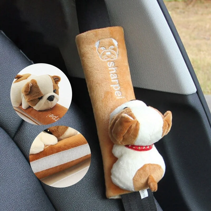 Cute Animal Car Seat Belt Pads Universal Car Seat Shoulder Strap Pad Cushion Cover Car Belt Protector Safety Belt Cover