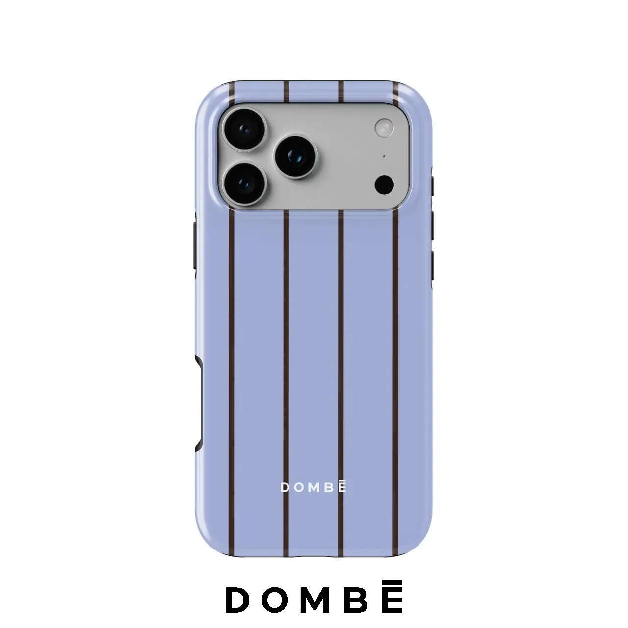 Blue Vertical Stripe DOMBE Phone Case for Samsung Galaxy S23 S24 S25 S26 FE Plus Ultra Edge 5G Luxury Double-layer Back Cover