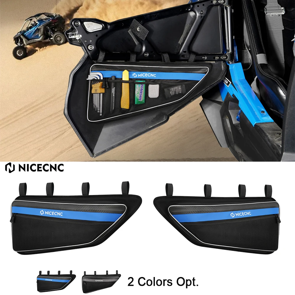 NICECNC UTV Lower Door Bags Storage For Polaris RZR XP 1000 XP 4 TURBO S RZR 900 2014-2022 Water Resistant 2pcs UTV Accessories