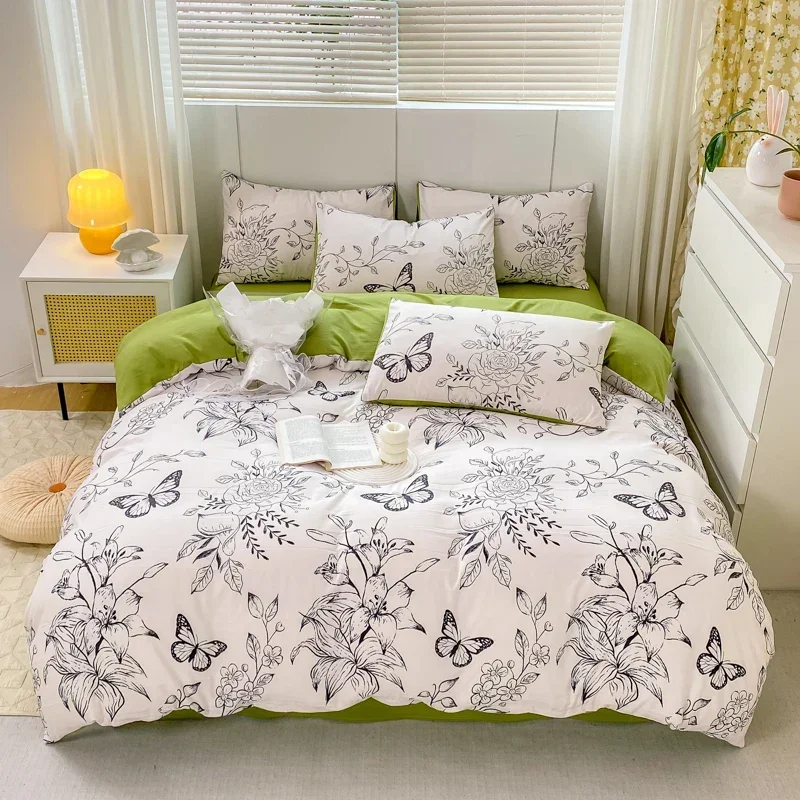 

Bedding Set Printing Duvet Cover Set Single Double King Size Quilt Cover Set Home Skin Friendly Fabric Bedding Cover Set