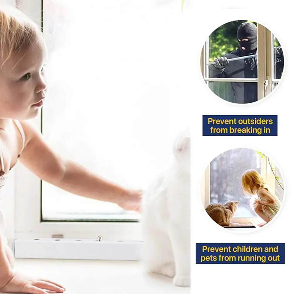 

Window Lock Bar Child-proof Adjustable Window Security Bar for Balcony Sliding Doors Easy Installation Lock Accessories for Home