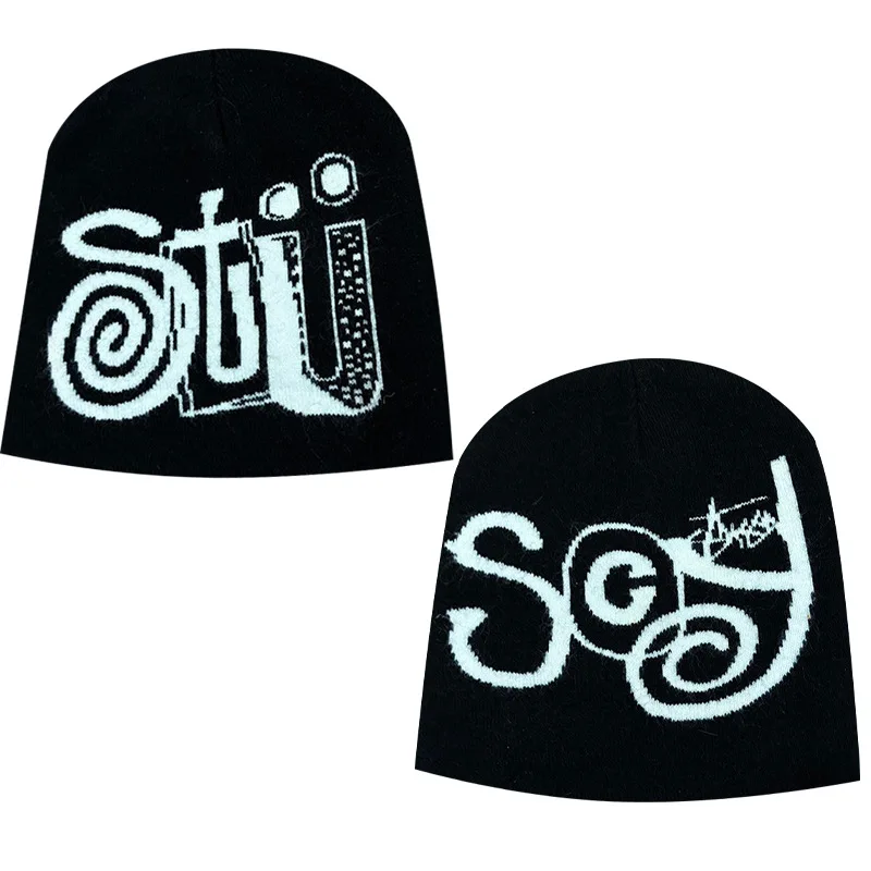 قبعة محبوكة عصرية، قبعة دافئة للخريف والشتاء في الهواء الطلق، قبعة باردة، قبعة شتوية، قبعة جاكار أكريليك، قبعة محبوكة #2