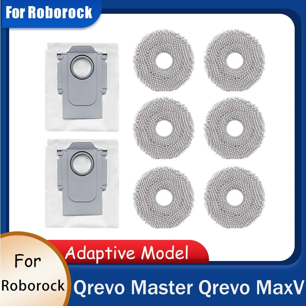 Dust Bags For Roborock Q Revo Qrevo Master Qrevo MaxV Qrevo Pro Qrevo S Consumables Parts Mop Cloth Mop Pads Rag Accessories