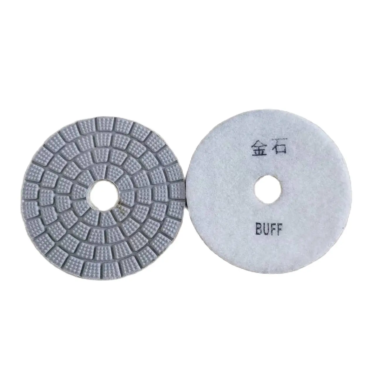 4 Inch 100mm White Diamond Wet Buff Polishing Pad For Grinding Stone Marble Granite Of Mirror Effect Particle Polishing Pads