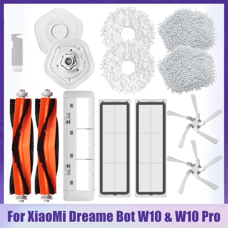 Chính/Bàn Chải Cạnh Bên Áo Stent Lau Vải Phần Cho XiaoMi Dreame Bot W10 & W10 Pro Tự Làm Sạch robot Hút Bụi Và Lau Nhà Phụ Kiện