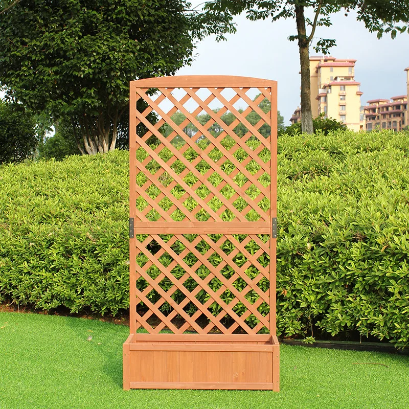 

Customizable flower stand Balcony Solid wood fence Outdoor courtyard decoration Partition Flower box
