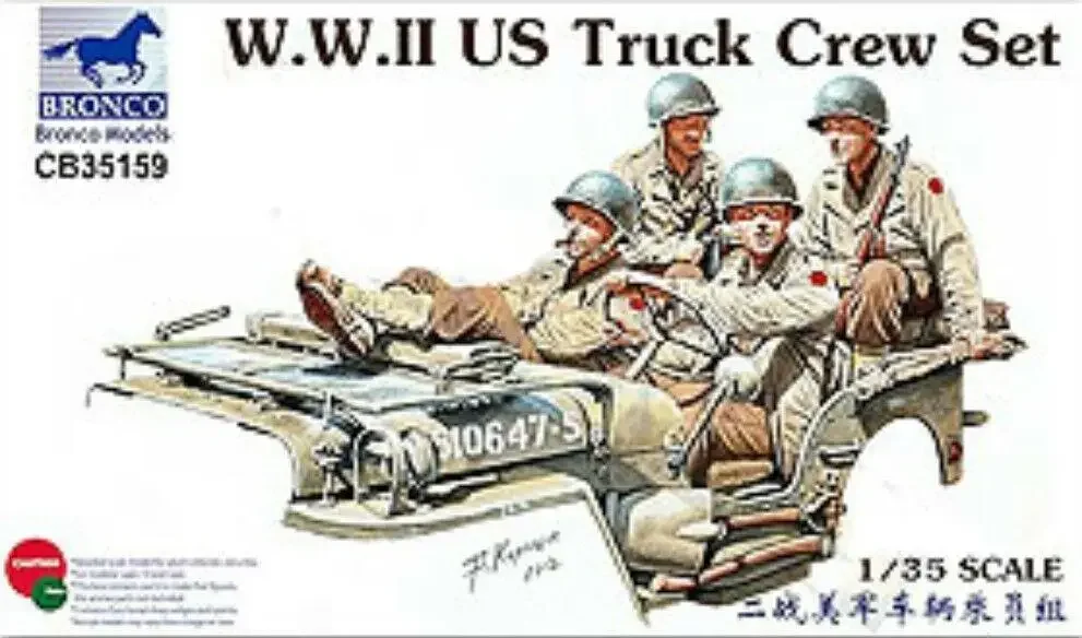 Bronco Model Kit 1/35 CB35159 WWII US รถบรรทุกลูกเรือชุด