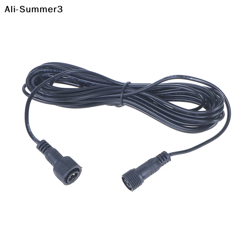 【S3y】5 Meter Extension Cable For Solar Spotlight Waterproof Cable 2 Pin Male To Female Connector Floodlight Universal 5M Cable