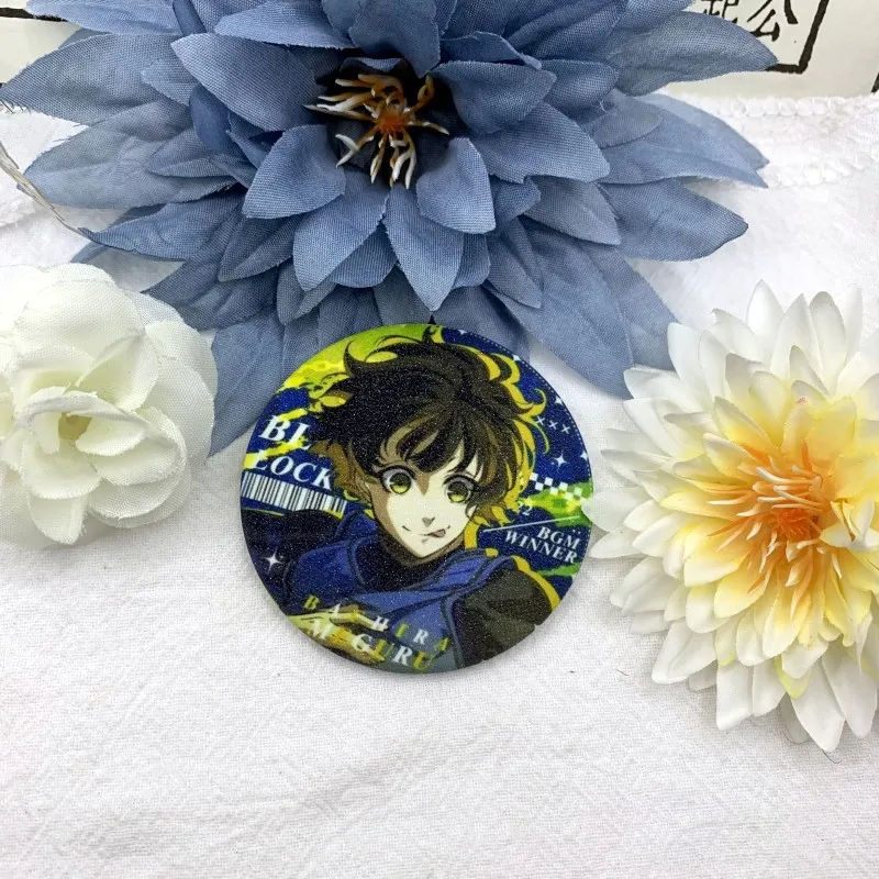 58MM Blue Lock Badge Pin Brooch Cosplay Cartoon Character Isagi Chigiri Bachira Nagi Karasu Brooches Pins Party Costume Props