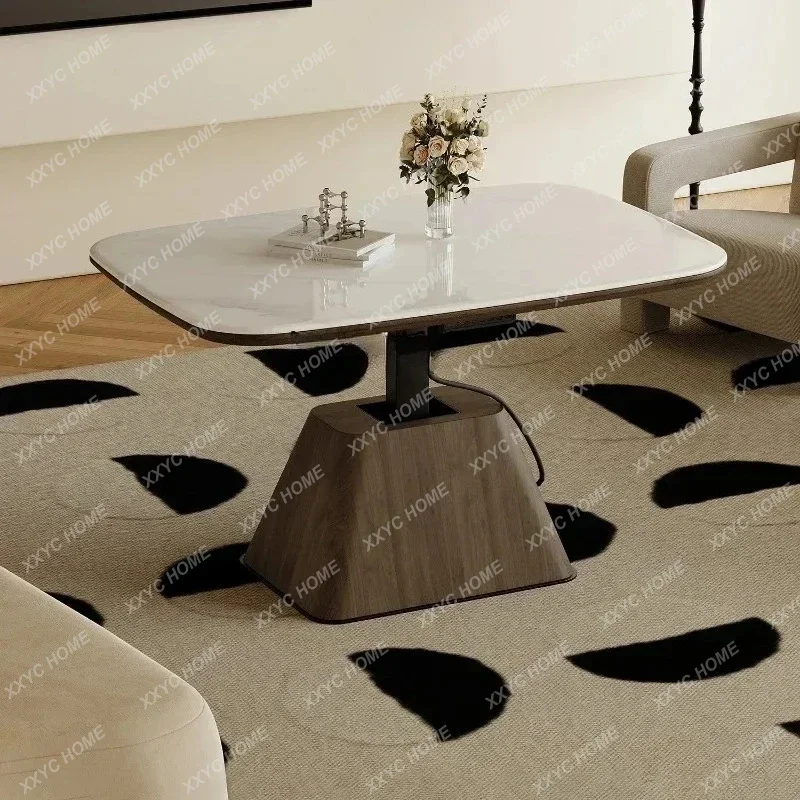 HMinimalist Microlite Intelligent Electric Lifting Coffee Table Dual-Use Floor High-End Tea Table