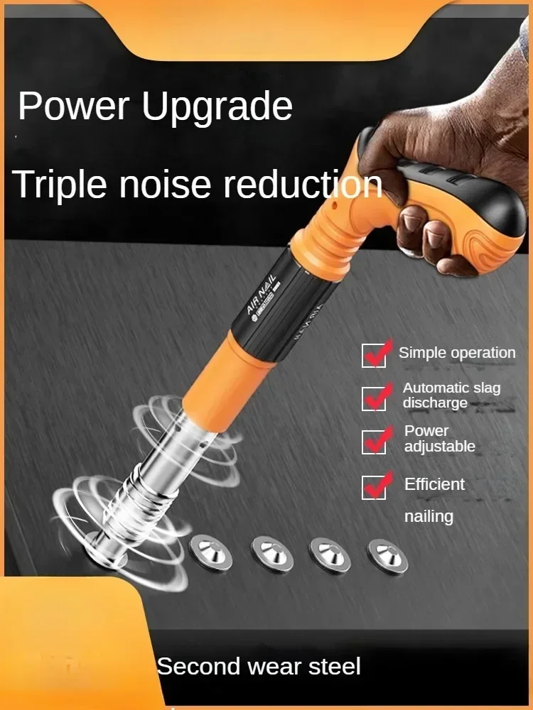 Advanced Mini Air Nail Gun for Concrete, Silent Design, Easy to Use with Handheld Steel Nail Gun