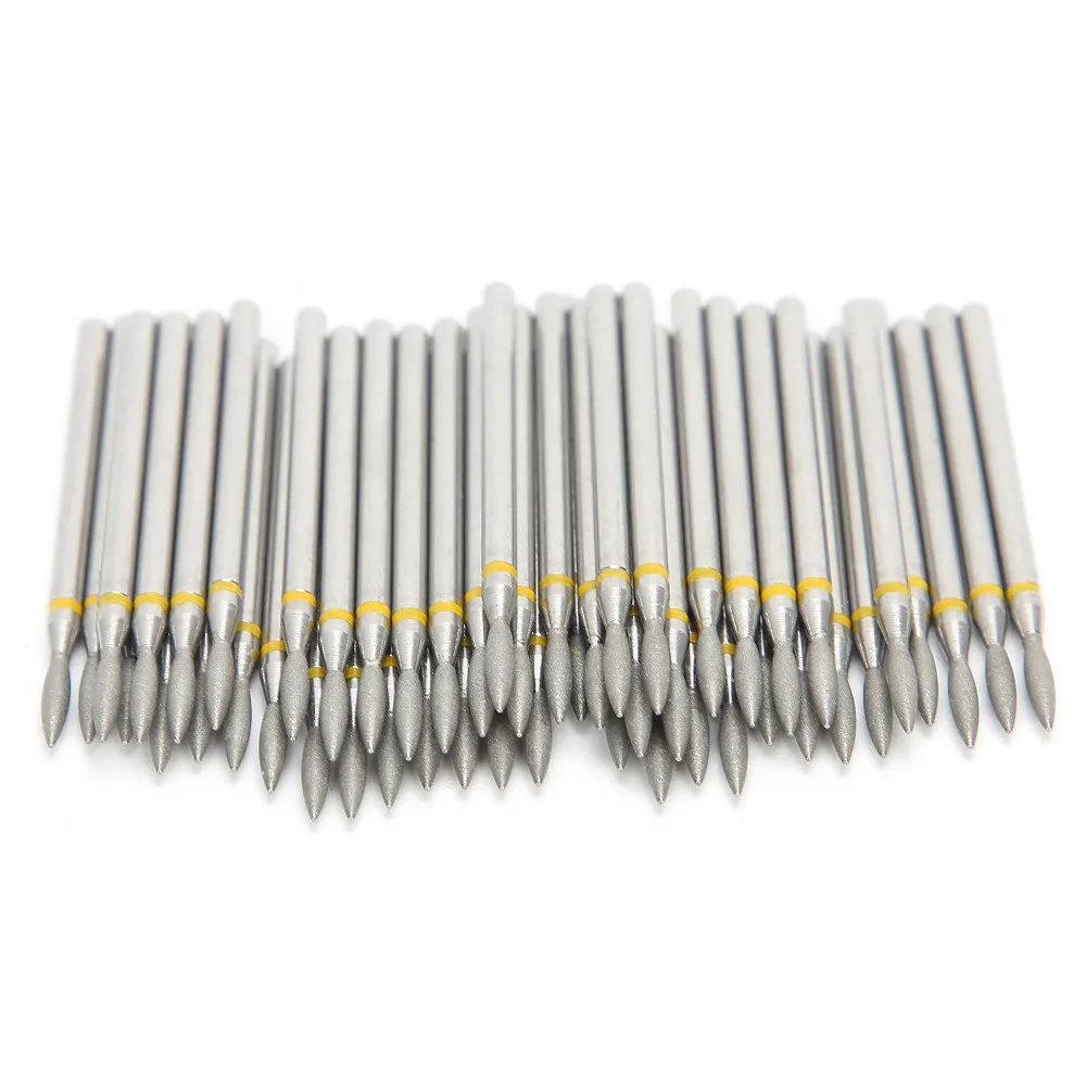 50pcs 1.8mm Shaft Nail Drill Bits Cylinder Shape Replacement Head Nail Polishing Head Cuticle Bit Nail Drill Bit Set