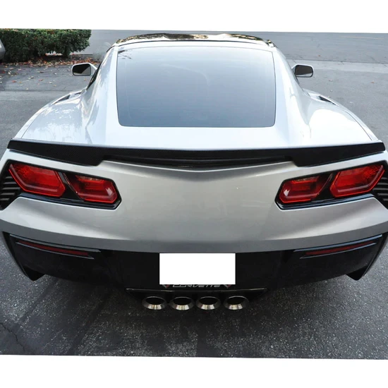 Product Customization High Quality Carbon Fiber Rear Spoiler  forChevrolet Corvette C7 2014-2016 Rear Wing Carbon Black