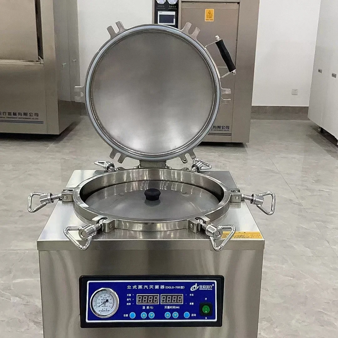 โรงพยาบาลคลินิก Lab Autoclave 35L 50L 75L 100L 150L แนวตั้งฆ่าเชื้อดิจิตอลจอแสดงผลอัตโนมัติแนวตั้ง Steam Sterilizer