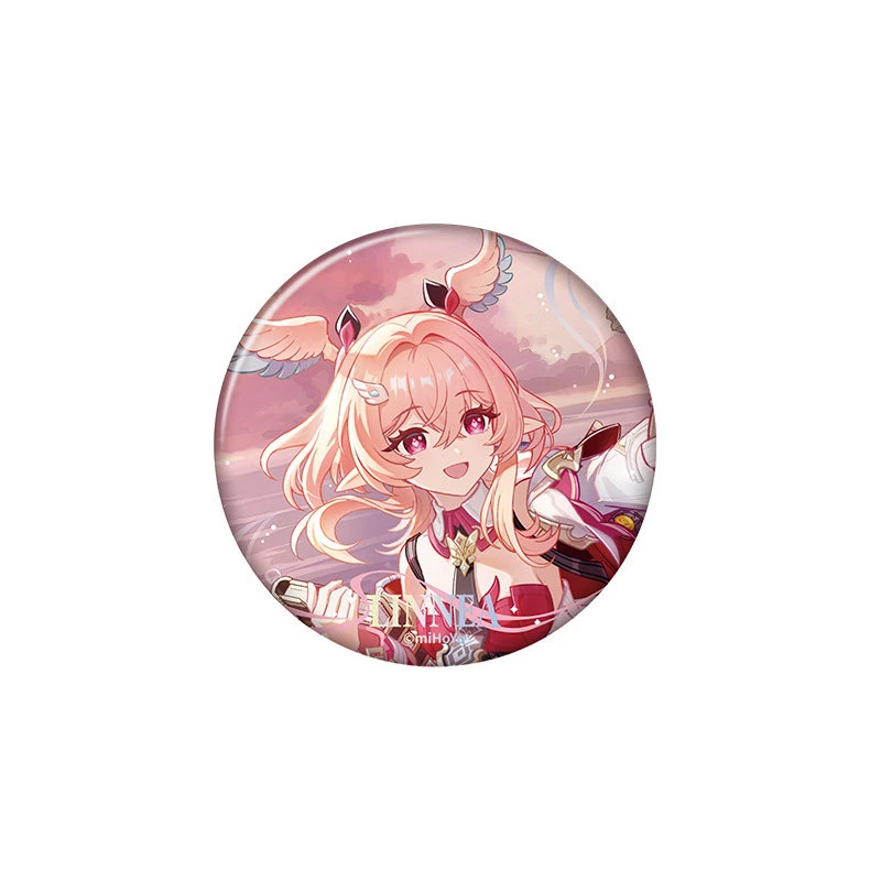 58mm Game Genshin Impact‌ Augured Homecoming Linnea Cosplay COSTUME Badge Pin SPTE Tinplate Brooch﻿ Prop Gilf