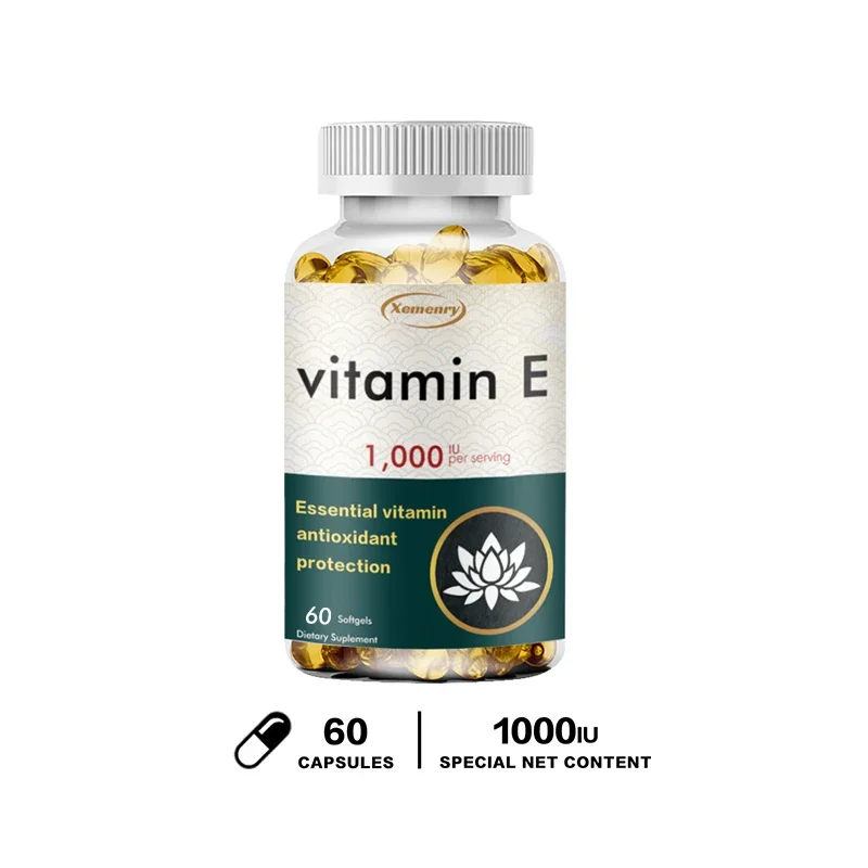 Vitamin E Capsules - Facial Care, Skin, Heart  Health, Anti-Aging, Antioxidant