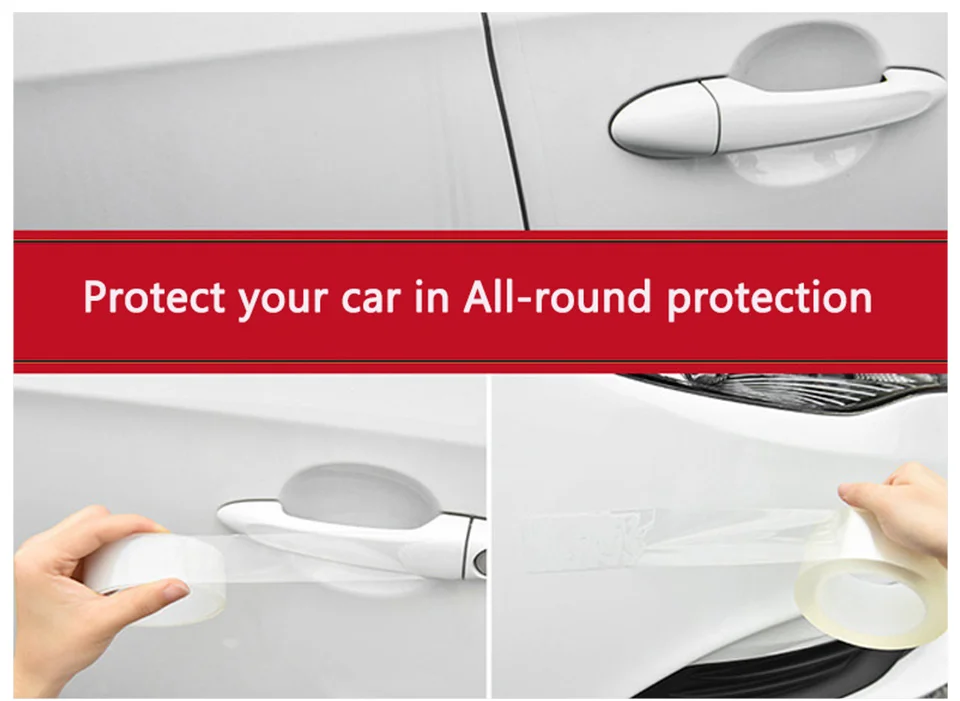 Transparentes Schutzband für Autotürkanten, kratzfestes Nano-Folien-Schutzband, Türgriff- und Türrahmen-Schutz, universeller Lackschutz für Autos. – Detail 5