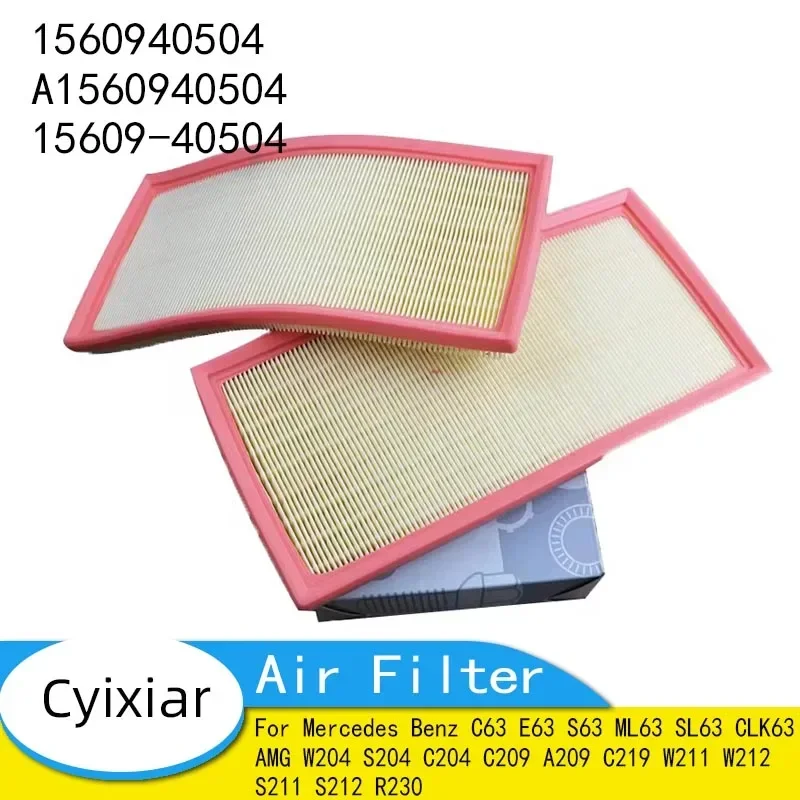 Air Filter for Mercedes Benz C63 E63 S63 ML63 SL63 CLK63 AMG W204 S204 C204 C209 A209 C219 W211 W212 S211 S212 R230 1560940504