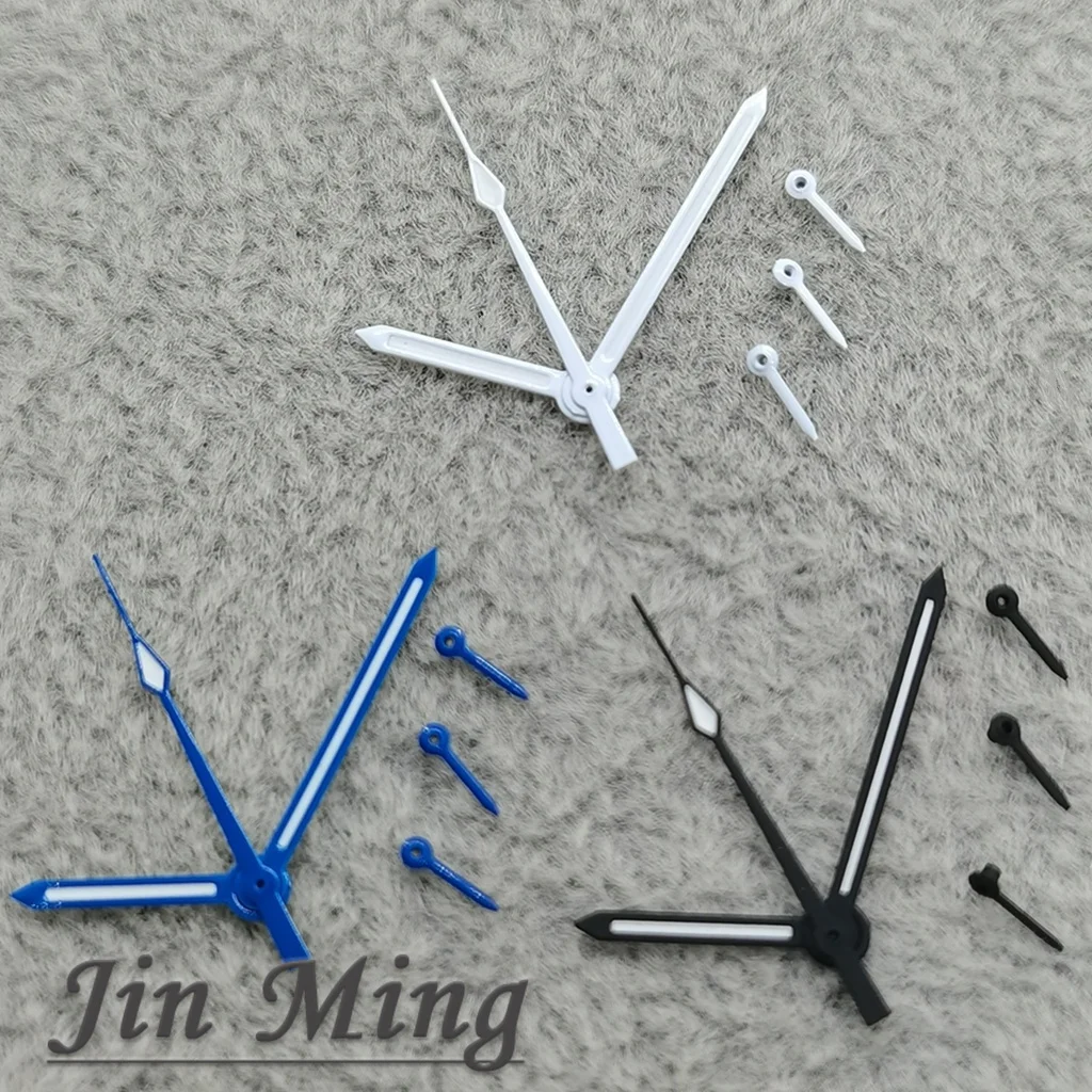 High Quality 6Pins VK63 Watch Hands Blue Black White Hands Green Luminous Watches Pointers Fit VK63 VK63A Quartz Movement