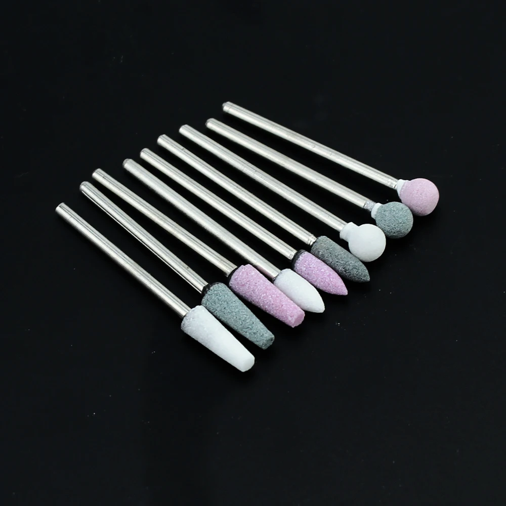 Ceramic Stone Nail Drill Bit Milling Cutter for Burr Cuticle Manicure Electric Nail Bits Accessory Skin Remove Rotary Burr Tools