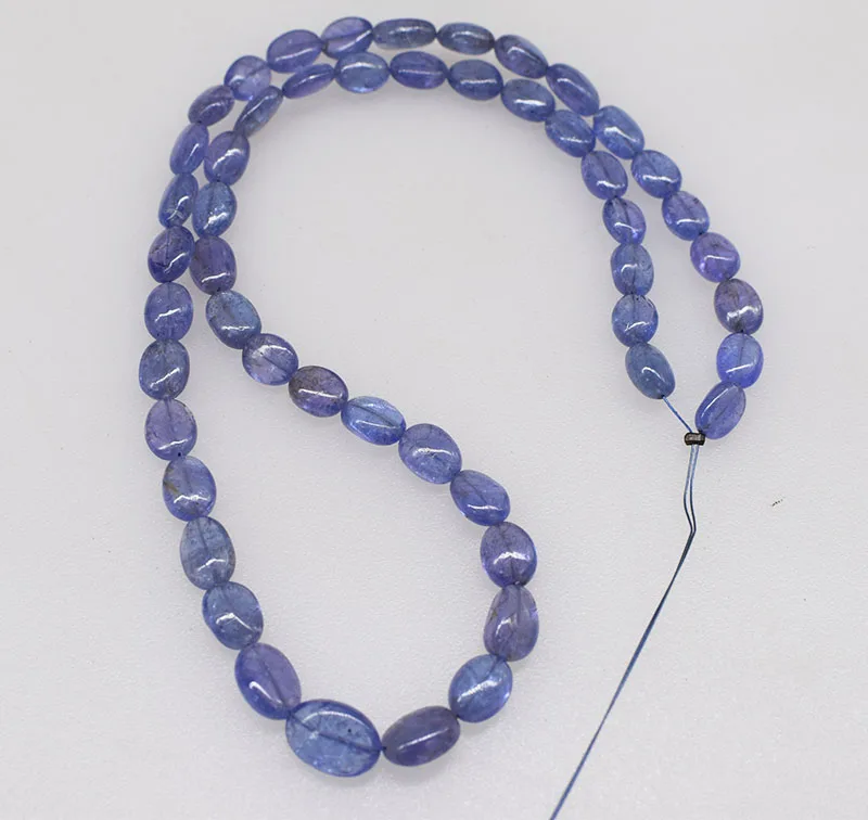 

7A Tanzanite baroque flat oval 40cm for DIY jewelry making FPPJ wholesale loose beadsnature