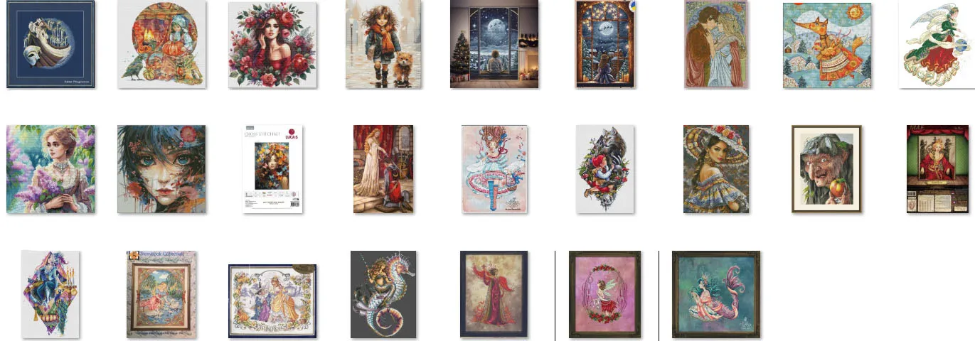 The Wizard Who Takes the Apple Cross Stitch Kit 14CT Embroidery Full Embroidery Cotton Cross Stitch Set Thread 14CT