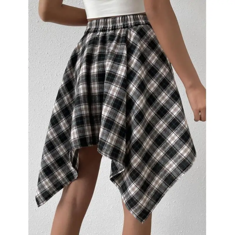 Asymetryczna spódnica z nadrukiem, z paskiem, do noszenia na skos, nowość J 7062, męskie spodnie orts w stylu vintage, eleganckie, długość do kolan.