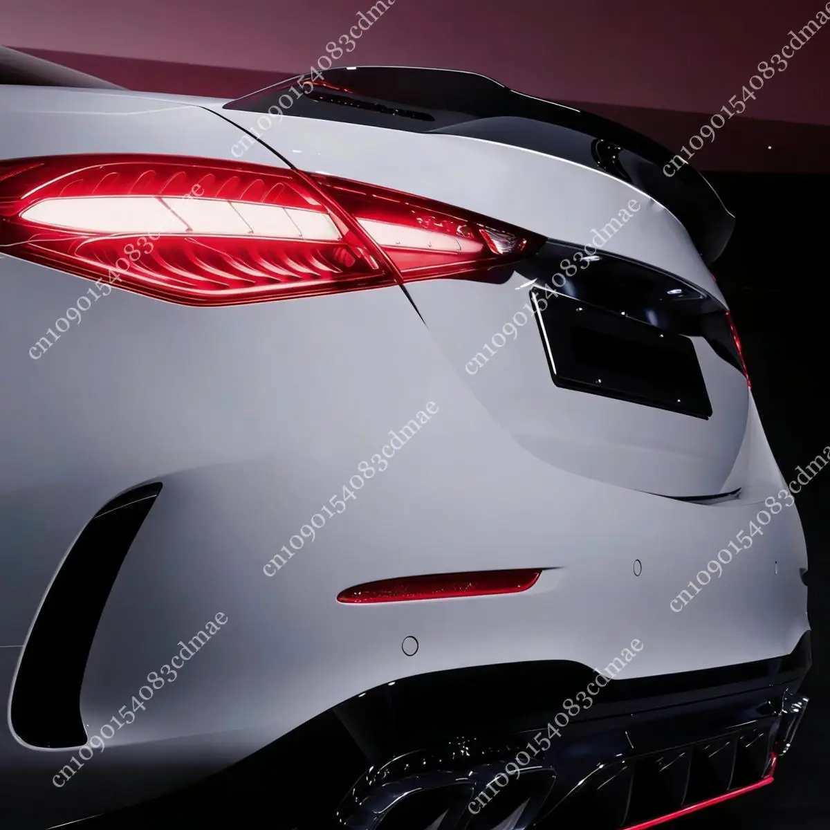 

For Mercedes-Benz C-Class W206 C180 200 260 300 400 C43 C63s AMG 2022-2024 C63s Upgrade Style Rear Spolier Splitter Cover Tuning