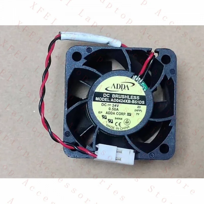 

F 1PCS For ADDA Fan AD0424XB-B51DS 24V 0.50A 4028 4cm 2 pin inverter cooling fan