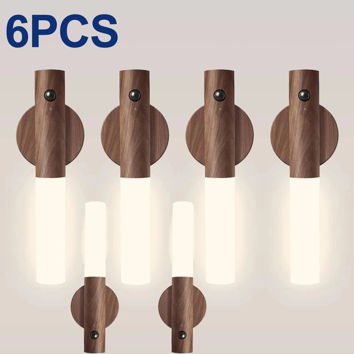 4Pack Rechargeable Motion Magnetic LED Sconces for Bedroom 4in1 Charging Cable
