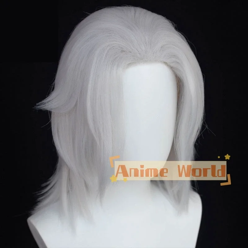 Final Fantasy XIV FF14 Emet-Selch Hades Solus zos Galvus Ancient Cosplay Wig Halloween Synthetic Hair Heat