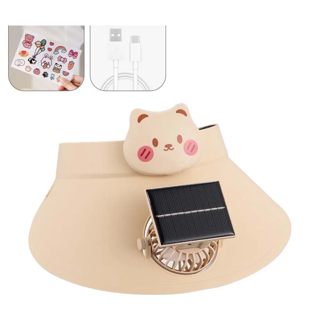

Breathable Summer Fan Sunhat Sun Protection Strong Wind Solar Powered Fan Hat Wide Brim USB / Solar Powered Fishing Hat
