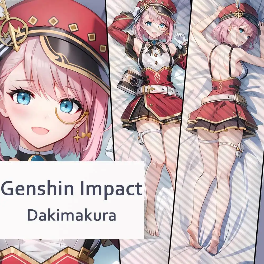 

Genshin Impact Charlotte Dakimakura 2WAY Hing Body Case Anime Pillow Cushion Cover Xmas Gifts