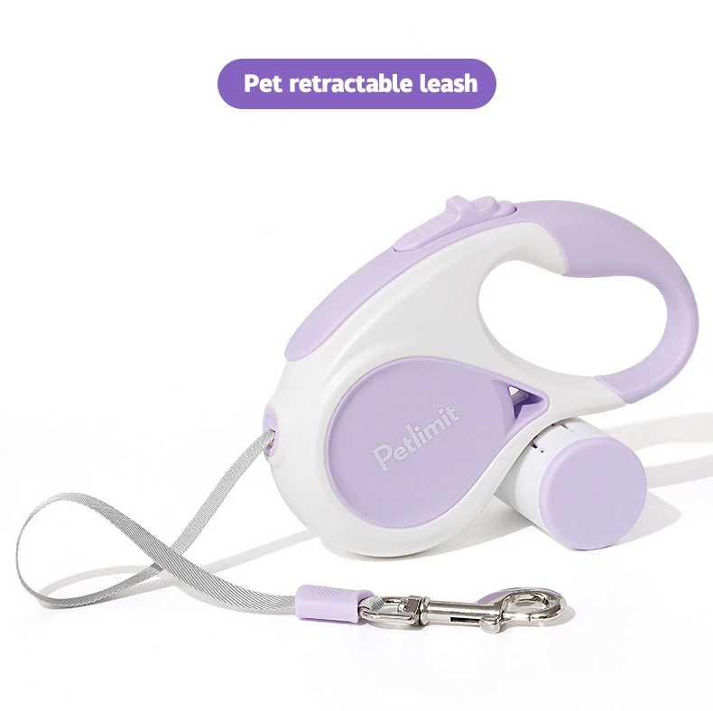Automatische einziehbare Hundeleine, 3 m/5 m, ausziehbares Seil für Outdoor-Reisen, Wandern, kleine Hunde, Zugseil, Katzenleine – Detail 1