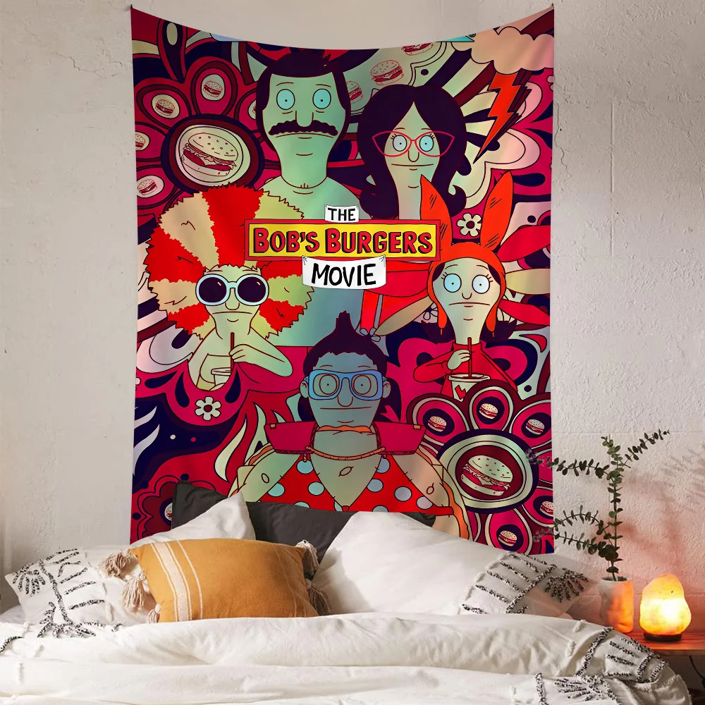 Cartoon Bobs B-Burgers DIY Wall Tapestry Art Science Fiction Room Home Decor Wall Art Decor