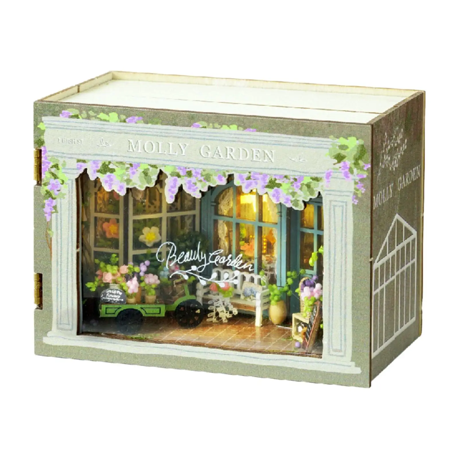 

Wooden Doll House Multicolor Party Favors DIY Realistic Miniature Dollhouse