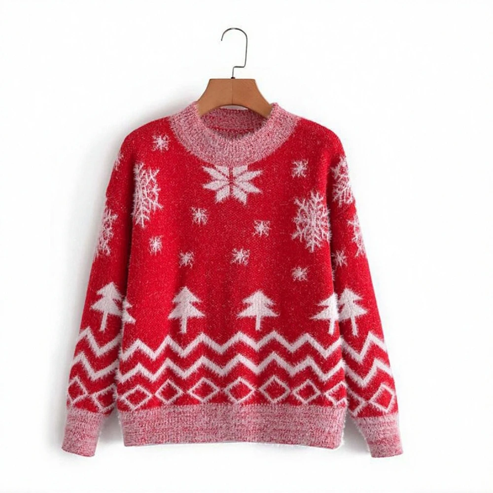 

Свитер с длинными рукавами и круглым вырезом в деловом стиле, облегающий дизайн, прямой рукав, без украшения, модный топ