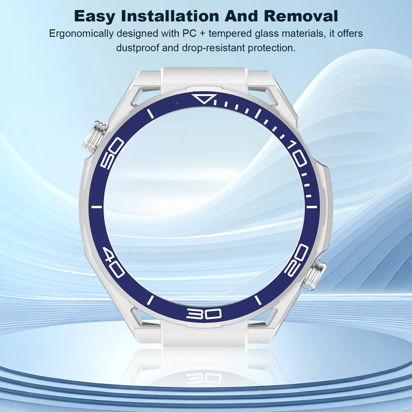 حافظة واقية مجوفة بإطار ساعة ممتص للصدمات إطار غطاء حماية ممتص للصدمات لهاتف هواوي ساعة GT6 Pro 46 ملم