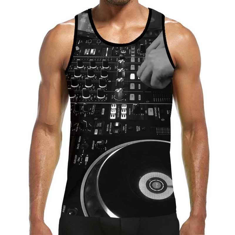 LCFA Brand 3D Printed DJ Tuner Tank Tops Harajuku Vest Summer Undershirt Shirts Streetwear For Men/women Dropshipping 4xl