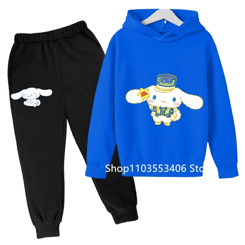 Stylish 2024 Cinnamon Roll Printed Kids Sweatshirt Set Spring Outdoor Adventure Boys and Girls casual and stylish