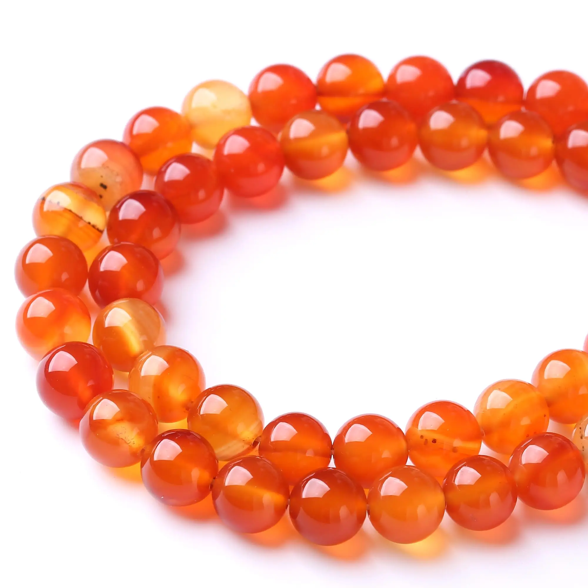 Natural Stone Beads 4-10mm Red Stripe Agate Round Loose Spacer Beads for Jewelry Making DIY Bracelets Earring Accessories