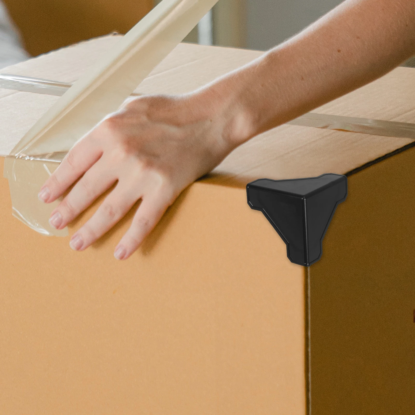 

100 Pcs Carton Packing Corner Guard Plastic Corner Protectors for Furniture Safety