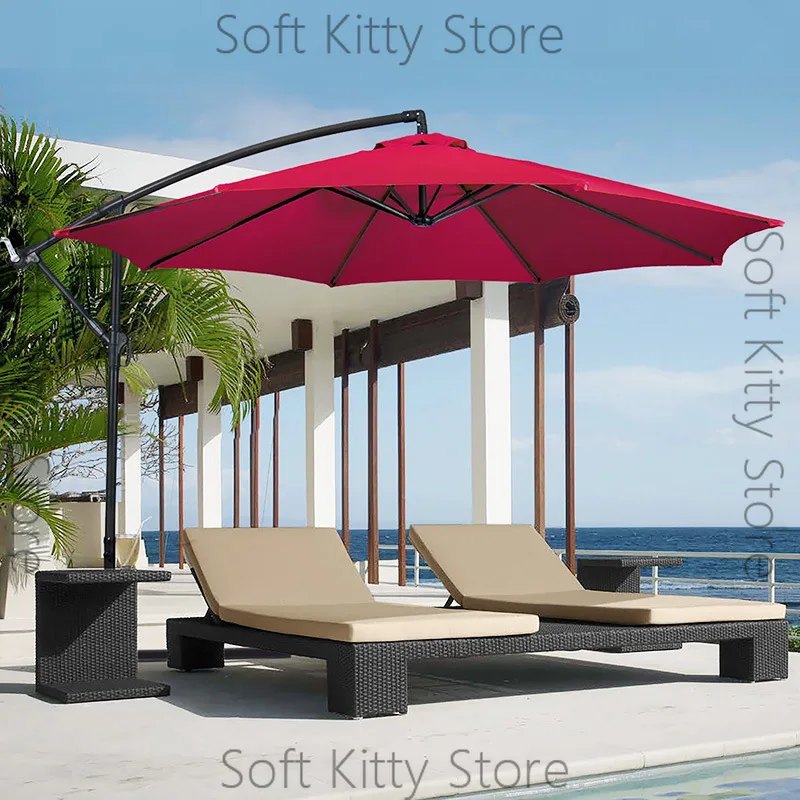 Outdoor parasol outdoor rainproof sun umbrella courtyard guard box umbrella surface cloth