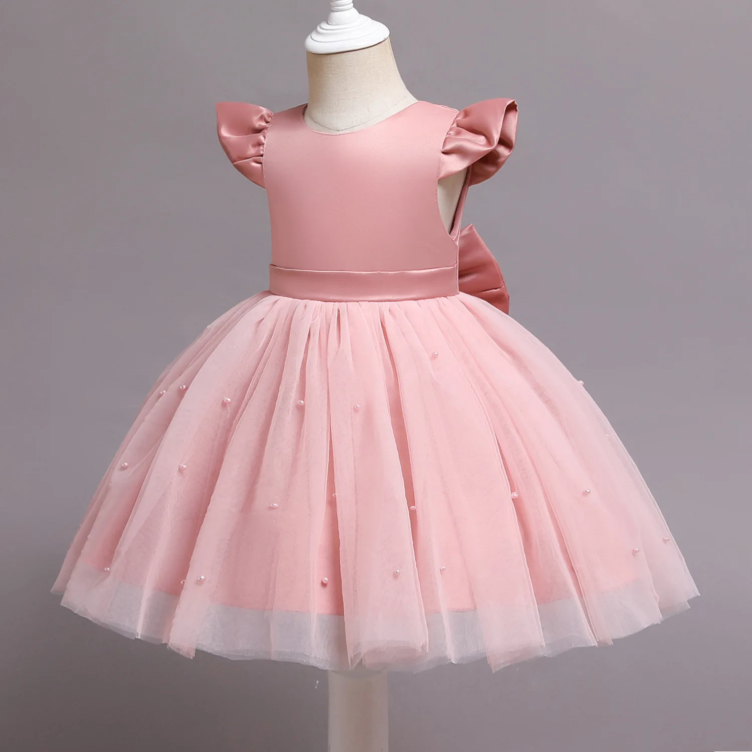 Vestido de encaje elegante de La Sirenita para niños, vestidos Vintage para niñas, vestidos de fiesta de cumpleaños para niños, ropa de Navidad